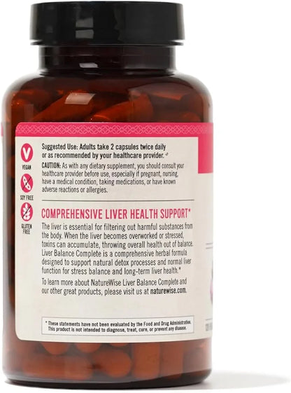 NatureWise Liver Detox Cleanse Supplement (60 (120 Veg
