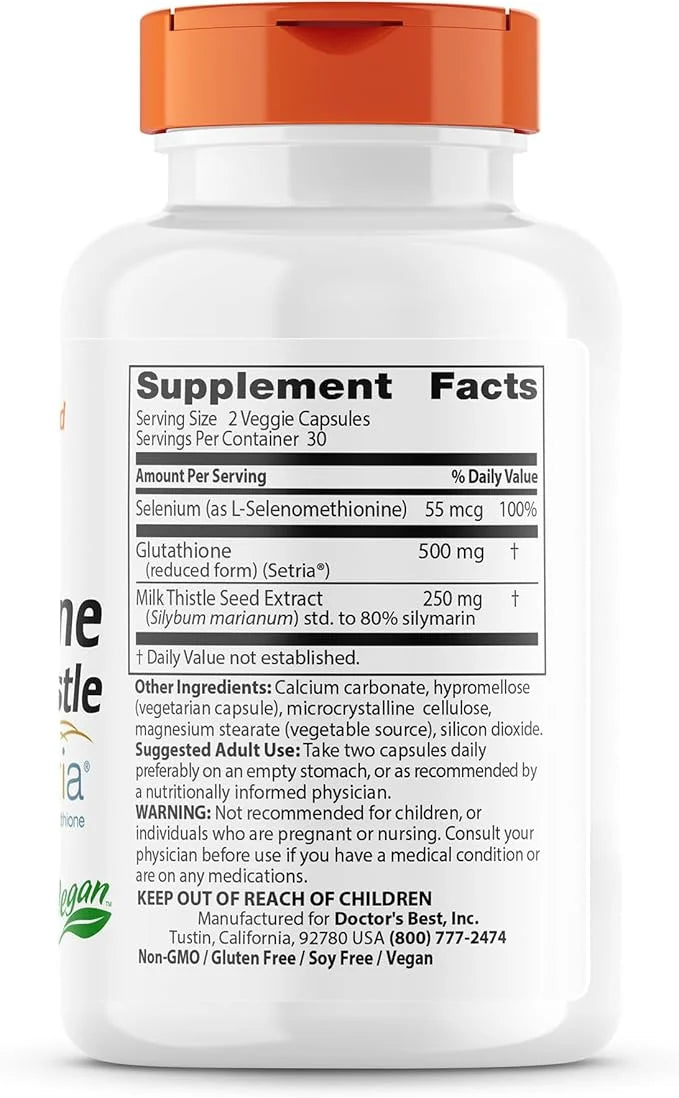 Doctor's Best Glutathione + Milk Thistle 60 VC