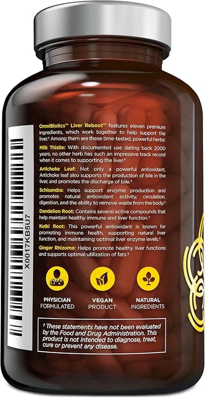 OmniBiotics Liver Detox Supplement, Liver Cleanse Support 60 Vegan