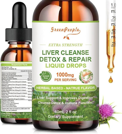 Liver Cleanse Detox & Repair Liquid 2Fl Oz 60 Days (1 Pack)