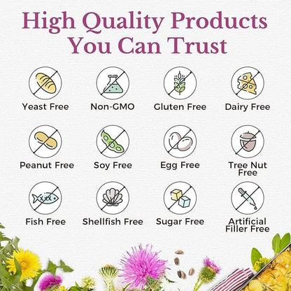 VITALITOWN Milk Thistle Complex 30X Extract 80% Silymarin 600 mg 60 Veggie