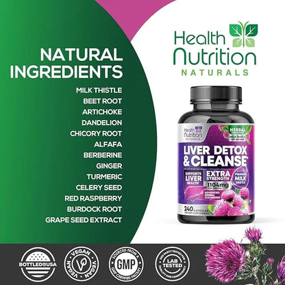 Gentle Liver Cleanse Detox & Repair Formula 240 Capsules