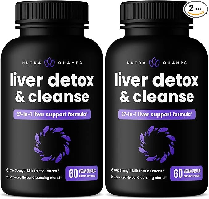 Liver Cleanse Detox & Repair Formula 20+ Herbs: 60 Capsules (2-Pack)