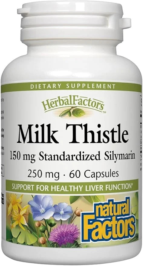 Natural Factors HerbalFactors, Milk Thistle 250 60 Capsules