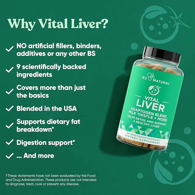 Vital Liver Cleanse Detox & Repair 9-in-1 Liver 60 Vegetarian