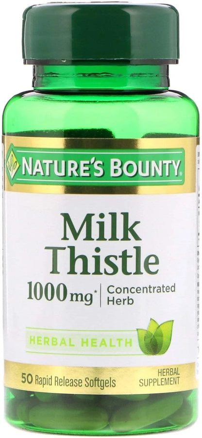 Nature's Bounty Milk Thistle 1000mg Herbal 50 CT