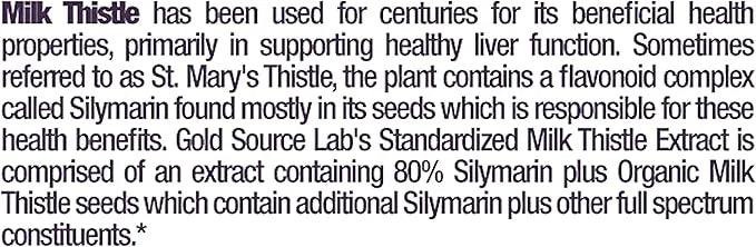 Organic Milk Thistle Capsules, 180 Caps, 80% Silymarin 450 mg,