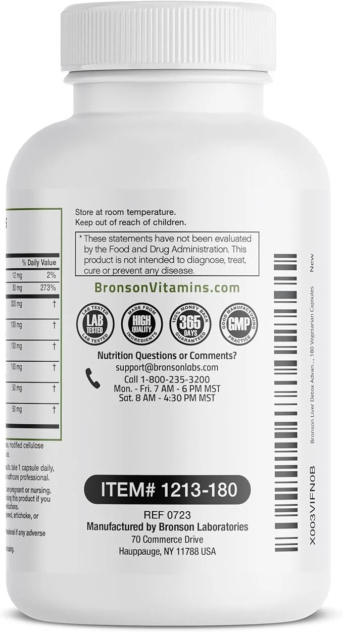Bronson Liver Detox Advanced Detox & 180 Vegetarian
