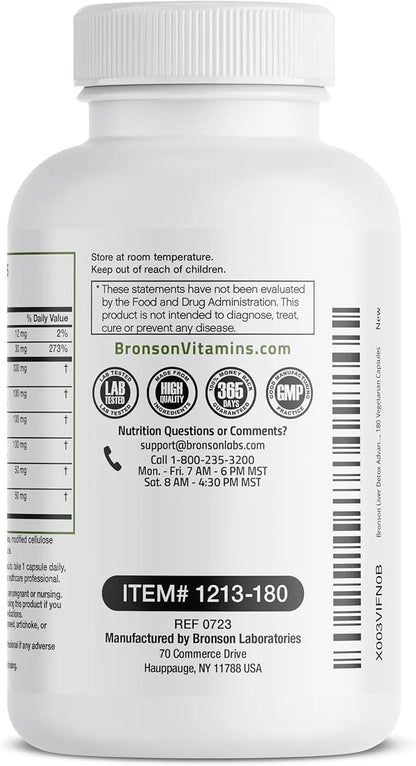 Bronson Liver Detox Advanced Detox & 180 Vegetarian