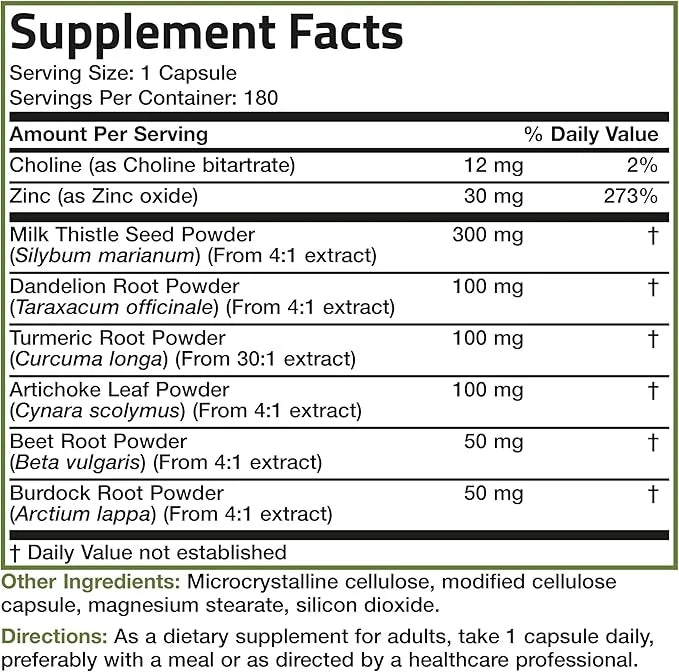 Bronson Liver Detox Advanced Detox & 180 Vegetarian