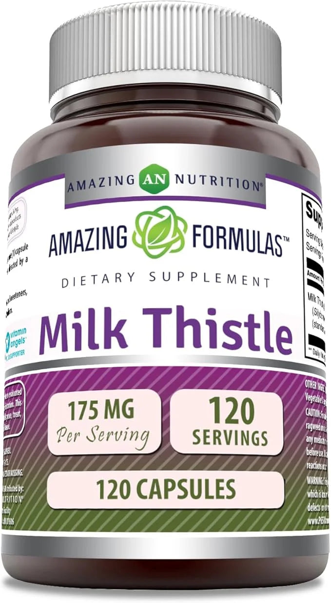 Amazing Formulas Milk Thistle 175 mg (1 Pack, 120 Count)