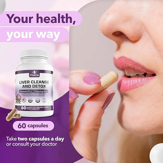 Liver Cleanse Detox & Repair Fatty 28-in-1 Advanced 60 Pills
