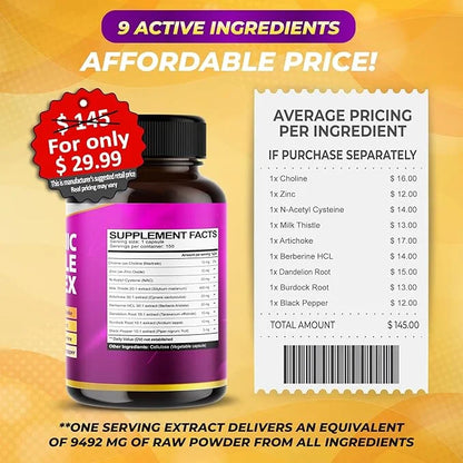 VEGATOT Organic Milk Thistle Complex 9 1 Formula 19,872 mg (150 count 1))