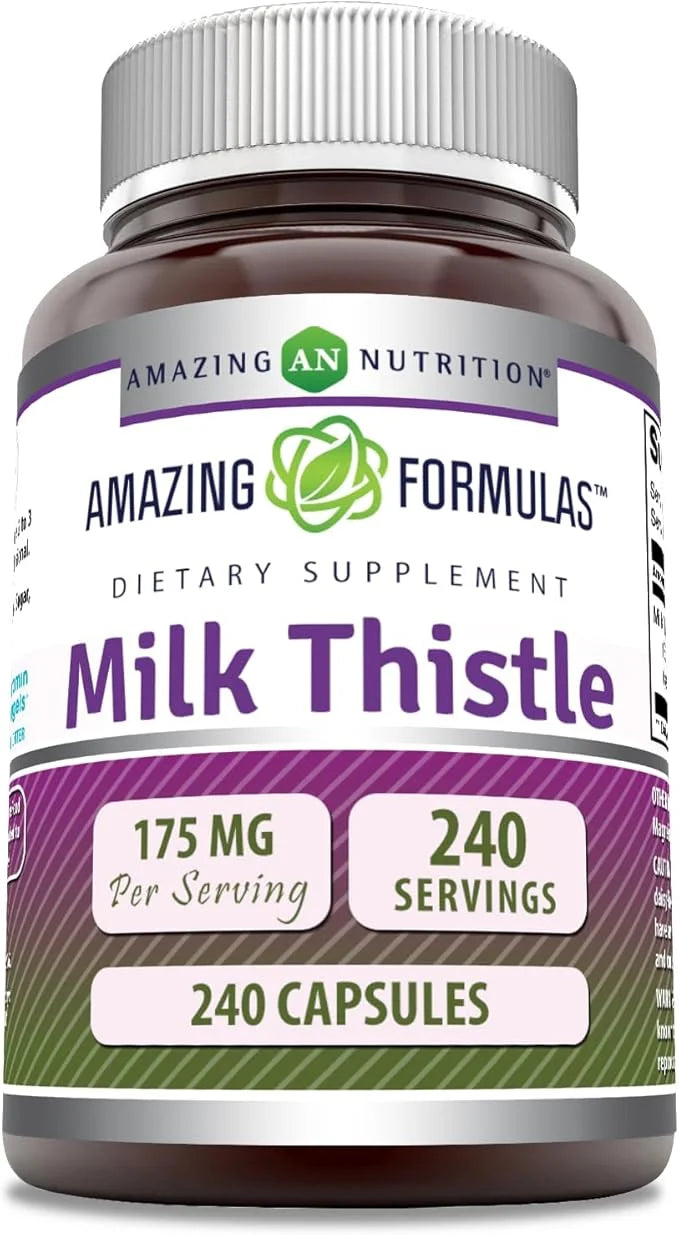 Amazing Formulas Milk Thistle 175 mg (1 Pack, 240 Count)