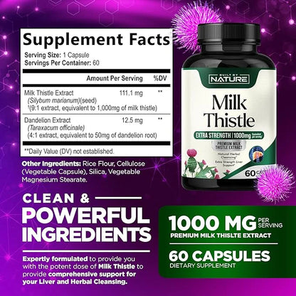 Milk Thistle 1000mg 60 Veggie