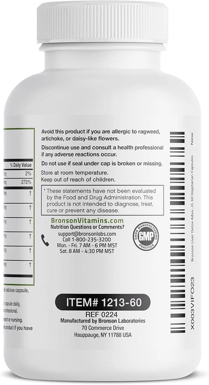 Bronson Liver Detox Advanced Detox & 60 Vegetarian