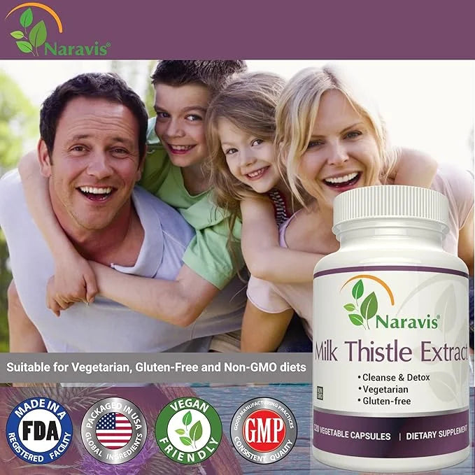 Milk Thistle Extract 4:1 Extract 2000mg - 120 Capsules