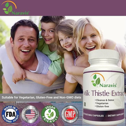 Milk Thistle Extract 4:1 Extract 2000mg - 120 Capsules
