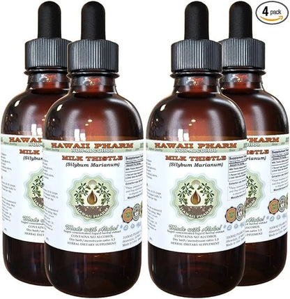 Hawaii Pharm Milk Thistle Alcohol-FREE Liquid 4x4 oz