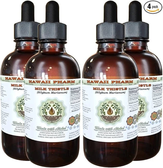Hawaii Pharm Milk Thistle Alcohol-FREE Liquid 4x4 oz