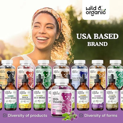 Wild & Organic Milk Thistle Gummies 4:1 Extract 60 Vegan