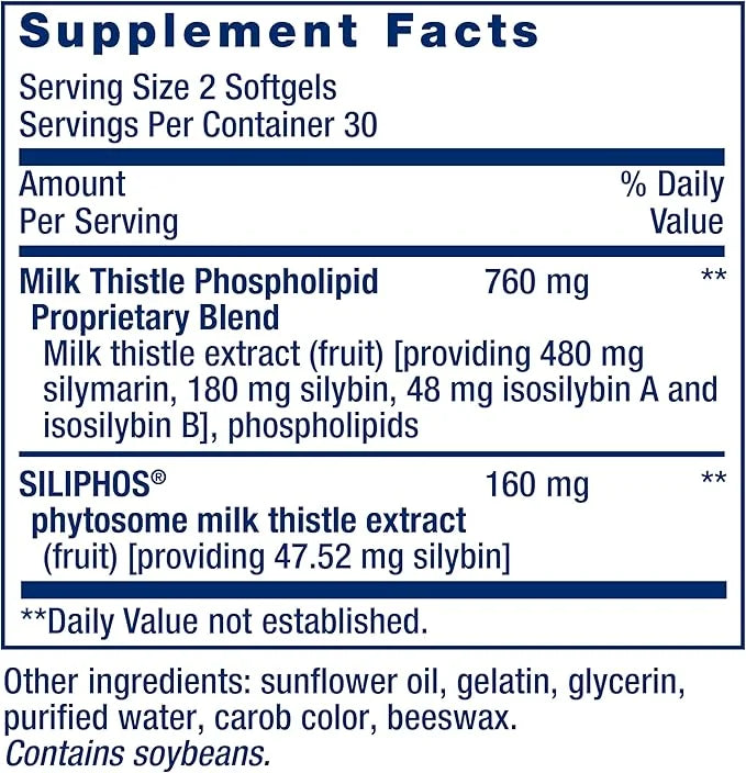 Life Extension Advanced Milk Thistle, silymarin, 60 softgels
