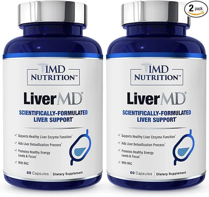 1MD LiverMD - Liver Support Supplement 60 Capsules (2-Pack)