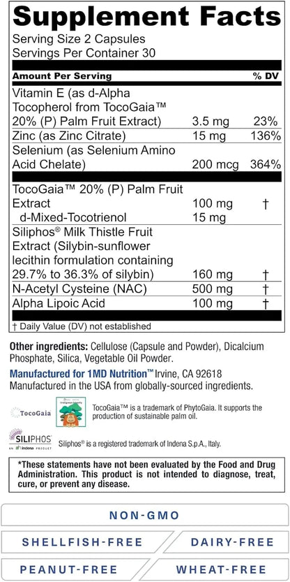 1MD LiverMD - Liver Support Supplement 60 Capsules (2-Pack)