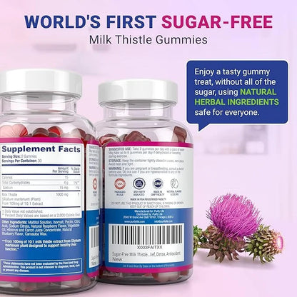 Purify Life Sugar-Free Milk Thistle Gummies (1000mg/serv) Cardo