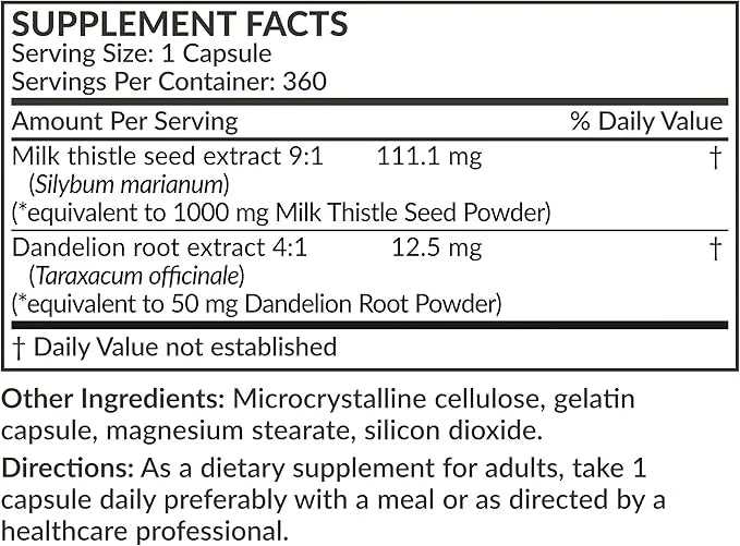 Futurebiotics Milk Thistle Silymarin Marianum & 360 Capsules
