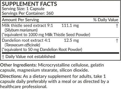 Futurebiotics Milk Thistle Silymarin Marianum & 360 Capsules