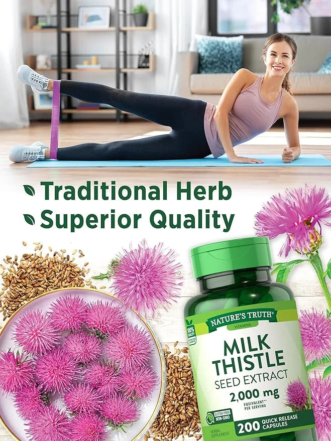 Nature's Truth Milk Thistle 2000mg | 200 Capsules