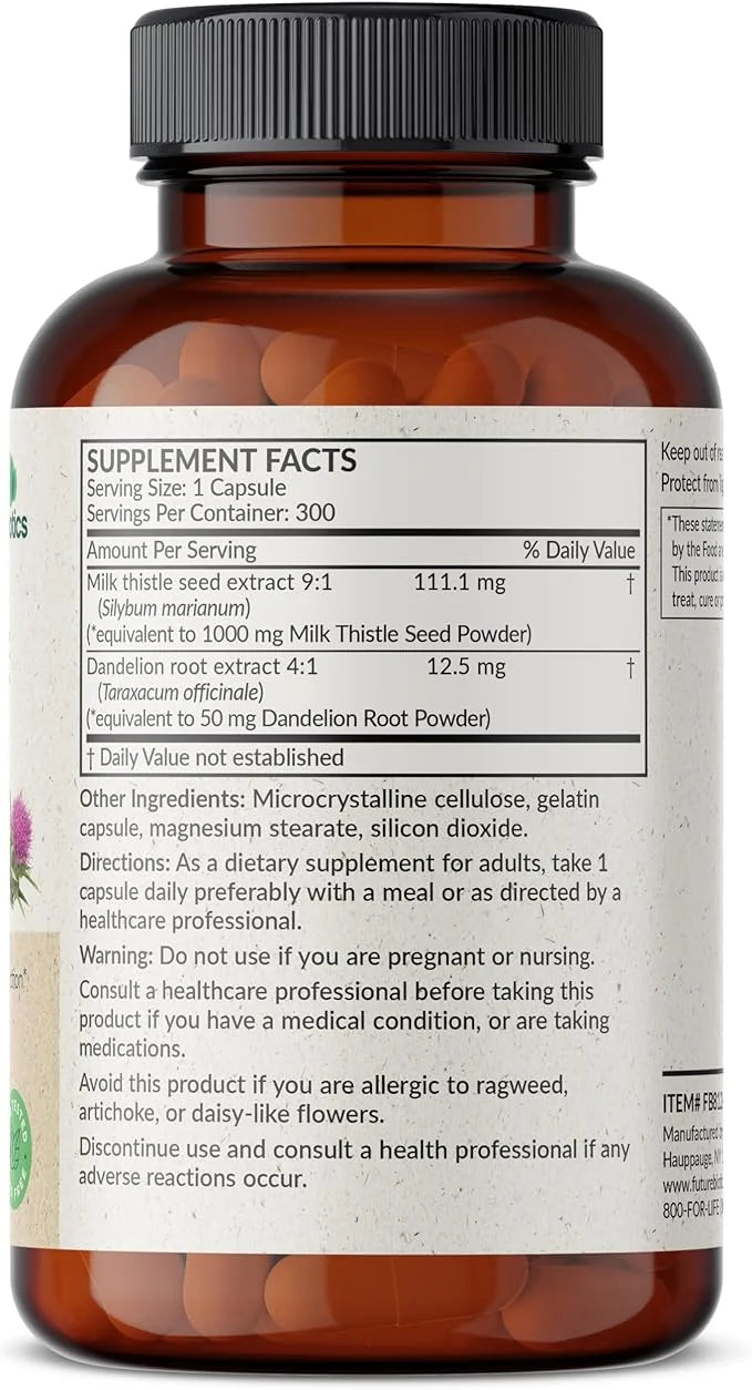 Futurebiotics Milk Thistle Silymarin Marianum & 300 Capsules