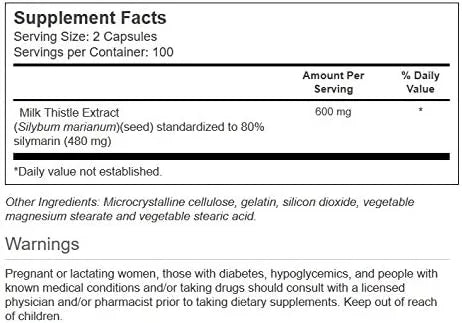 Vitacost Milk Thistle Extract 600 mg 200 Capsules