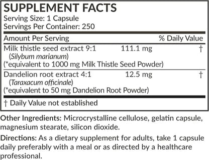 Futurebiotics Milk Thistle Silymarin Marianum & 250 Capsules