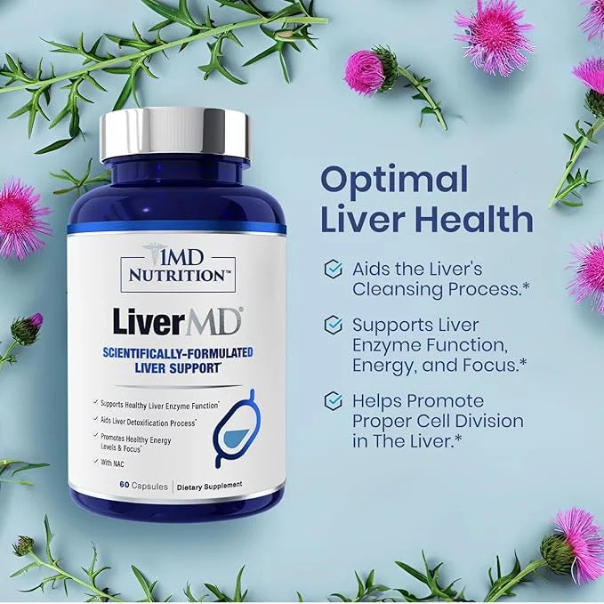 1MD LiverMD - Liver Support Supplement 60 Capsules