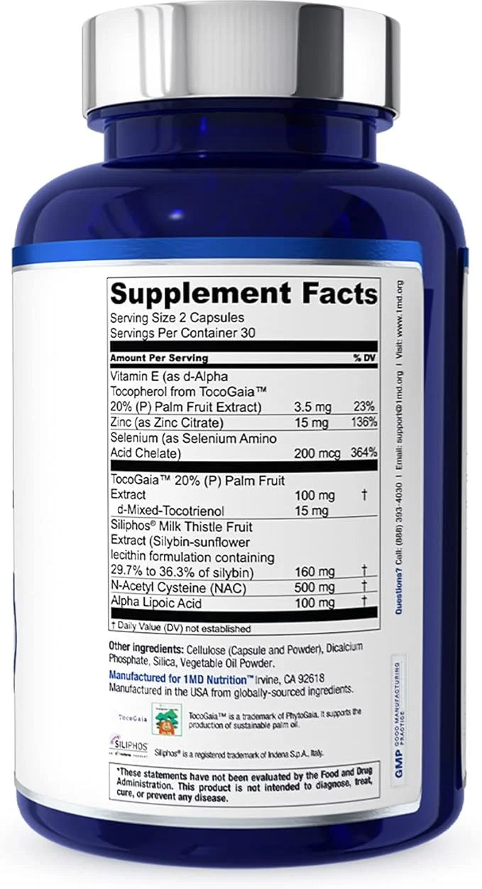 1MD LiverMD - Liver Support Supplement 60 Capsules