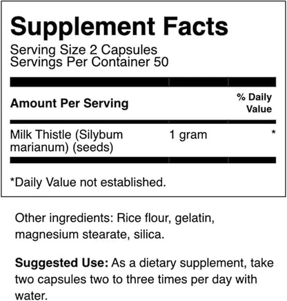 Swanson Milk Thistle (100 Capsules, 500mg Each) 2 Pack