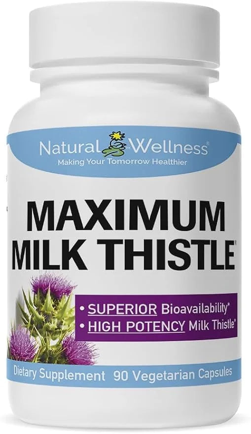 Natural Wellness Maximum Milk Thistle Liver Detox 90 Capsules,