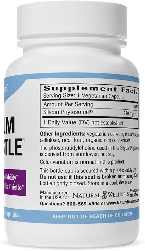 Natural Wellness Maximum Milk Thistle Liver Detox 90 Capsules,