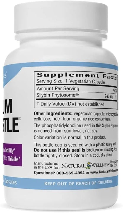 Natural Wellness Maximum Milk Thistle Liver Detox 90 Capsules,