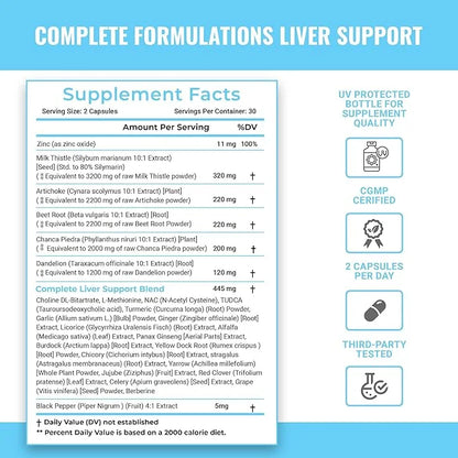 Milk Thistle + NAC Supplement 60 Capsules