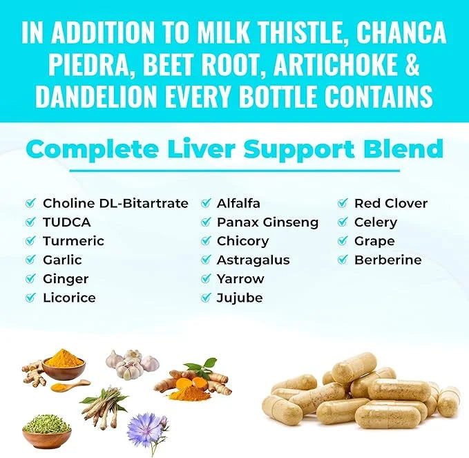 Milk Thistle + NAC Supplement 60 Capsules