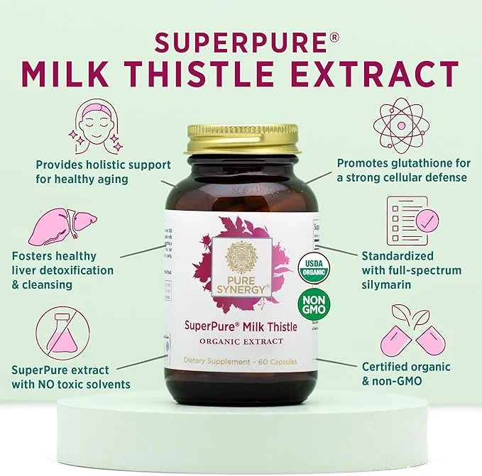 PURE SYNERGY SuperPure Milk Thistle Extract (60 Capsules)