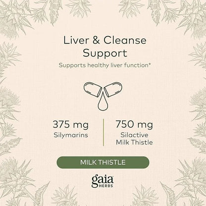 Gaia Herbs Milk Thistle 60 Vegan (20-Day Supply)