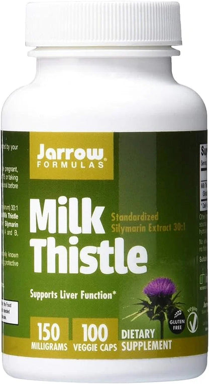 Jarrow Formulas Milk Thistle 150 mg 30:1 Standardized 100 Veggie 33-100 Day