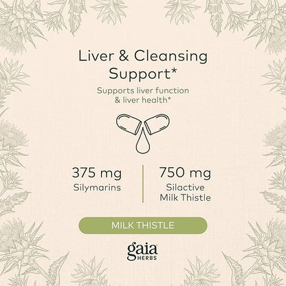Gaia Herbs Milk Thistle 120 Vegan (40-Day Supply)