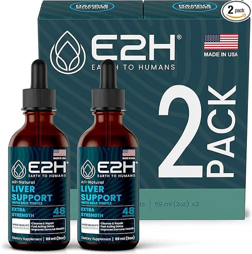 E2H Liver Support Supplement with Milk Thistle (2 Bottles)