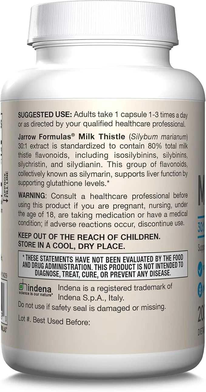 Jarrow Formulas Milk Thistle 150 mg 30:1 Extract 200 Servings 12 Packs