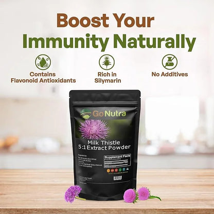 Go Nutra Milk Thistle Powder 1 lb. 5:1 Strength
